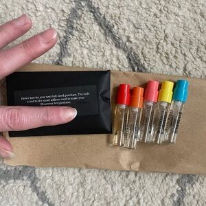 Colorful Perfume Sample Set: each sprayed once